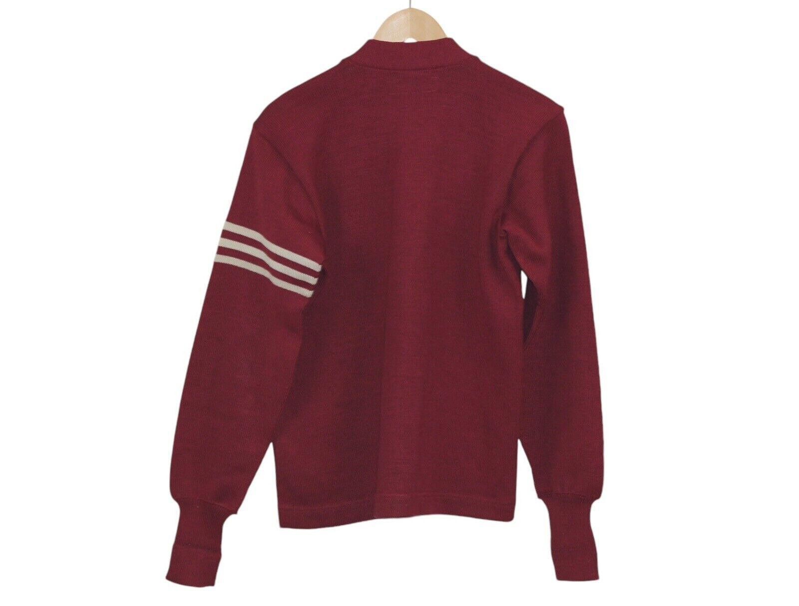 Designer Vintage 1950s Dehen Letterman Embroidered Wool Sweater L Size US L / EU 52-54 / 3 - 4 Thumbnail