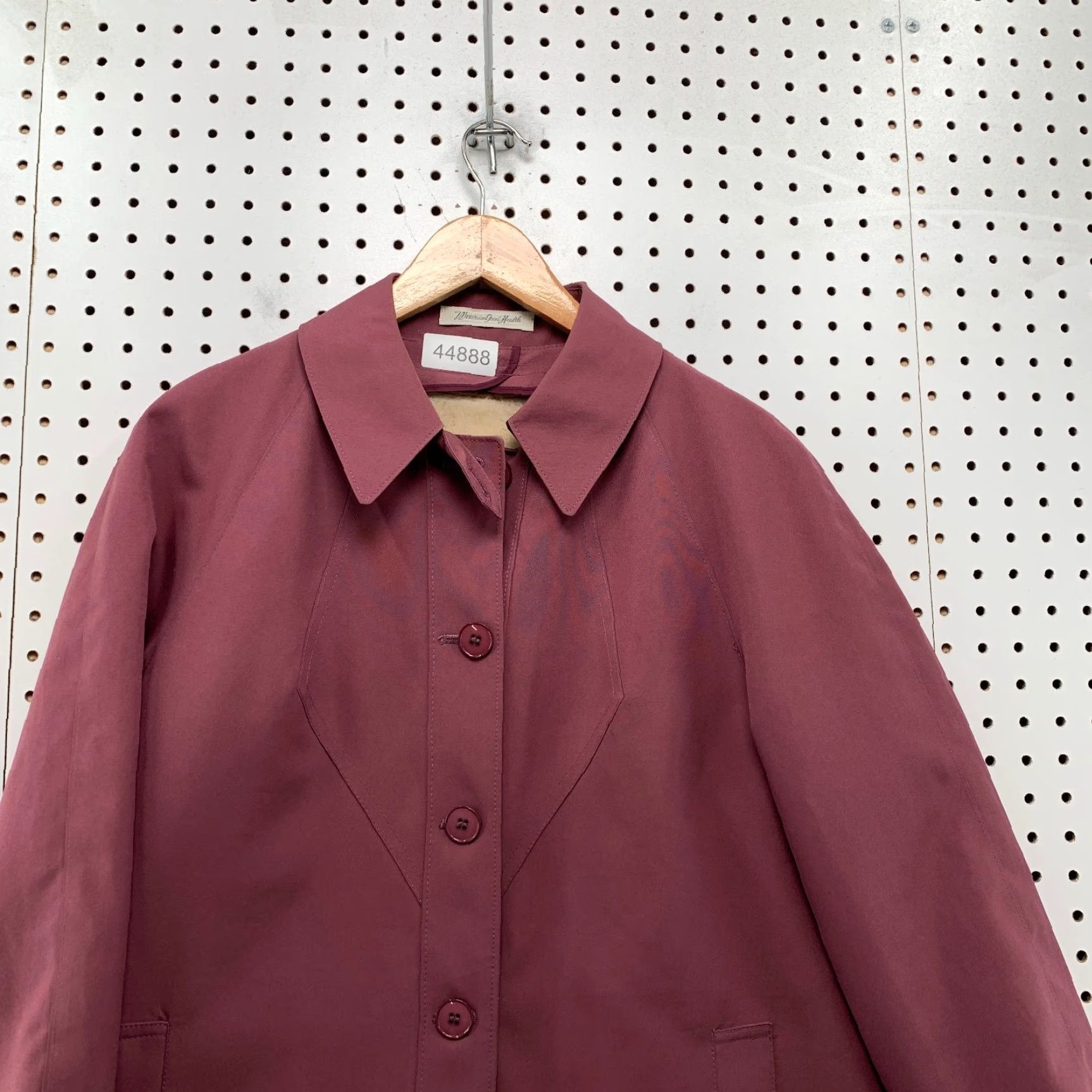 Rains VINTAGE Misty Harbor Rain Trench Coat Women 8P Sherpa Detachable Liner Union USA Coat Long Pink Size M / US 6-8 / IT 42-44 - 3 Thumbnail