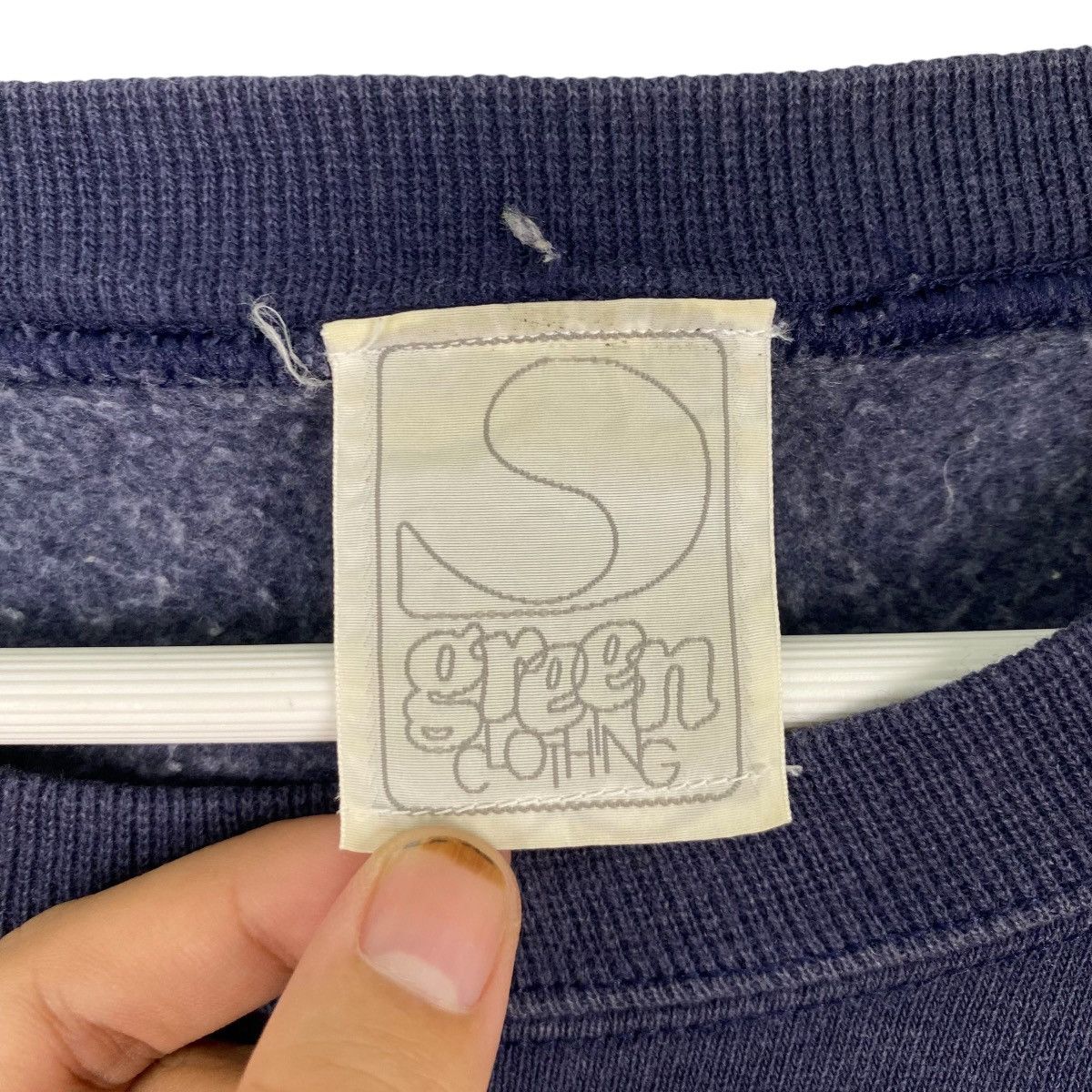 Designer × Vintage Vintage Green Clothing Crewneck Sweatshirt Navy Blue Size US L / EU 52-54 / 3 - 5 Thumbnail