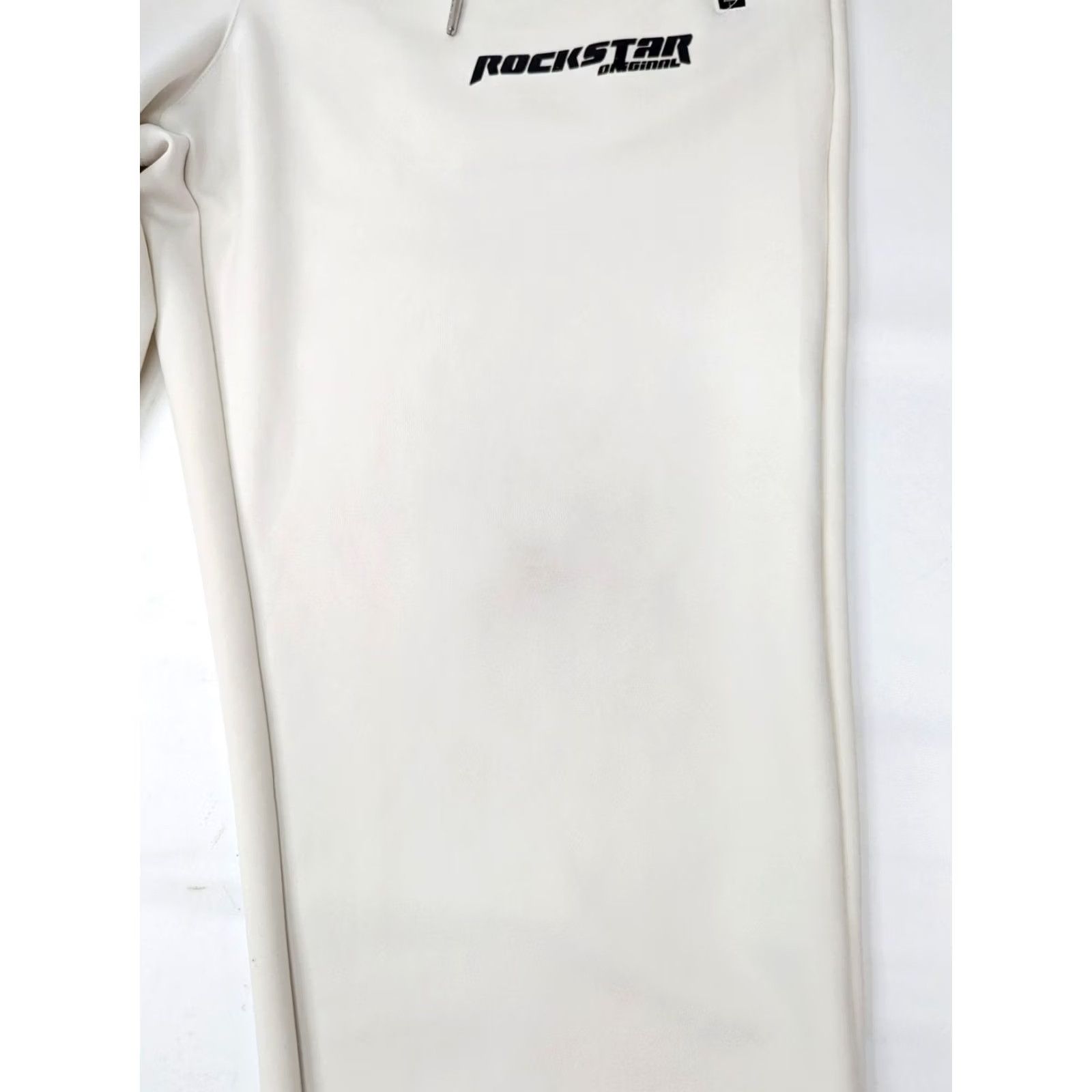 Vintage Rockstar Originals Sweatpants Men 3XL White Logo Graphic Print Straight Leg Drawstring Casual Clothing Size US 39 - 3 Thumbnail