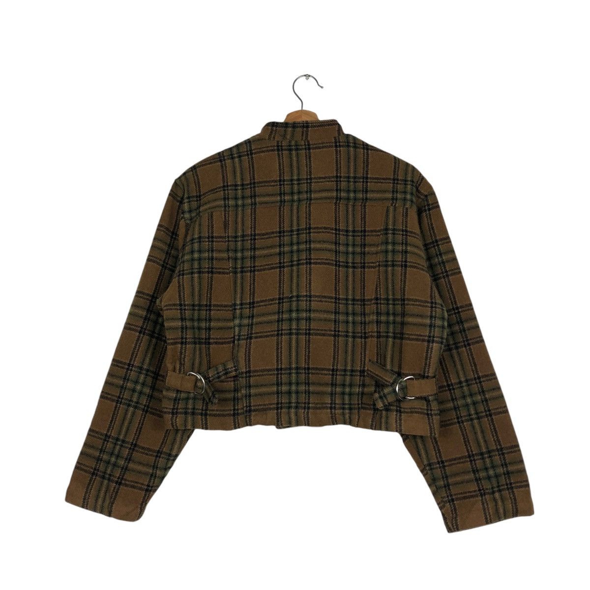 Japanese Brand 🔥VINTAGE CROPPED WOOL BIKER JACKET SABUROKU TARTAN DESIGN Size US M / EU 48-50 / 2 - 10 Thumbnail