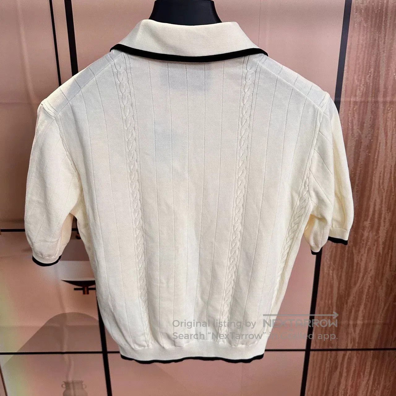 Gucci Gucci New Ivory Jacquard Knit Short Sleeve. Size M / US 6-8 / IT 42-44 - 2 Thumbnail