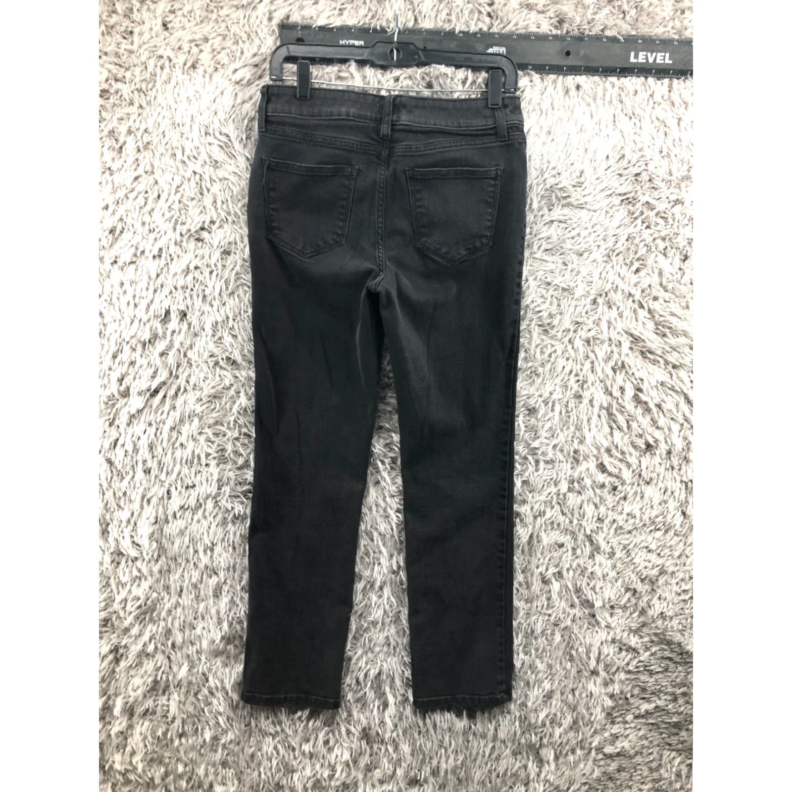 Vintage St John's Bay Jeans Slim Straight Leg Dark Wash Black Size 6 Short Womens Regular Fit 5-Pocket Denim with Belt Loops Size 28" / US 6 / IT 42 - 5 Thumbnail