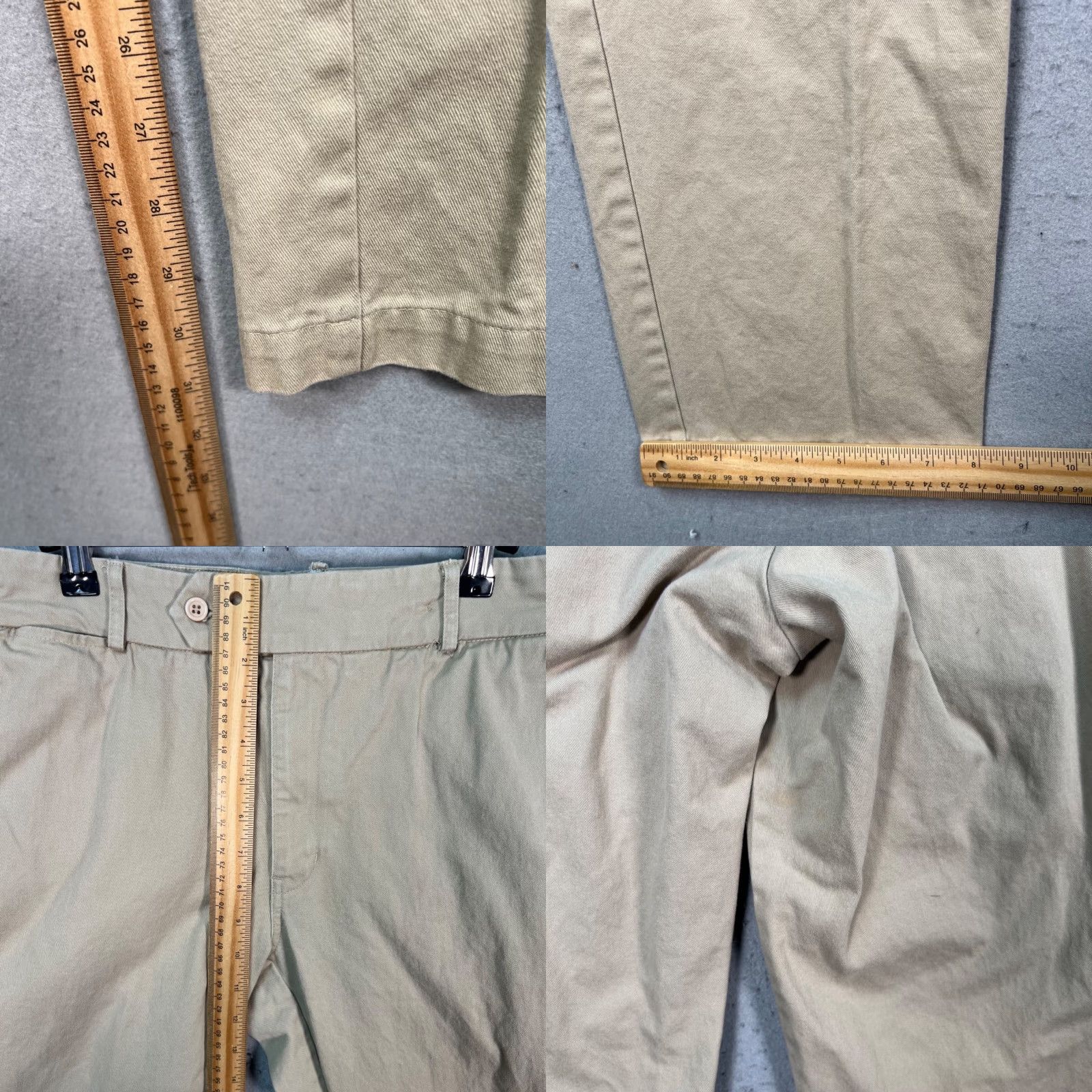 Saintwoods Saint Woods Beige Khaki Pants Mens Size 30 Cotton Embroidered Logo Straight Leg Size US 30 / EU 46 - 8 Thumbnail
