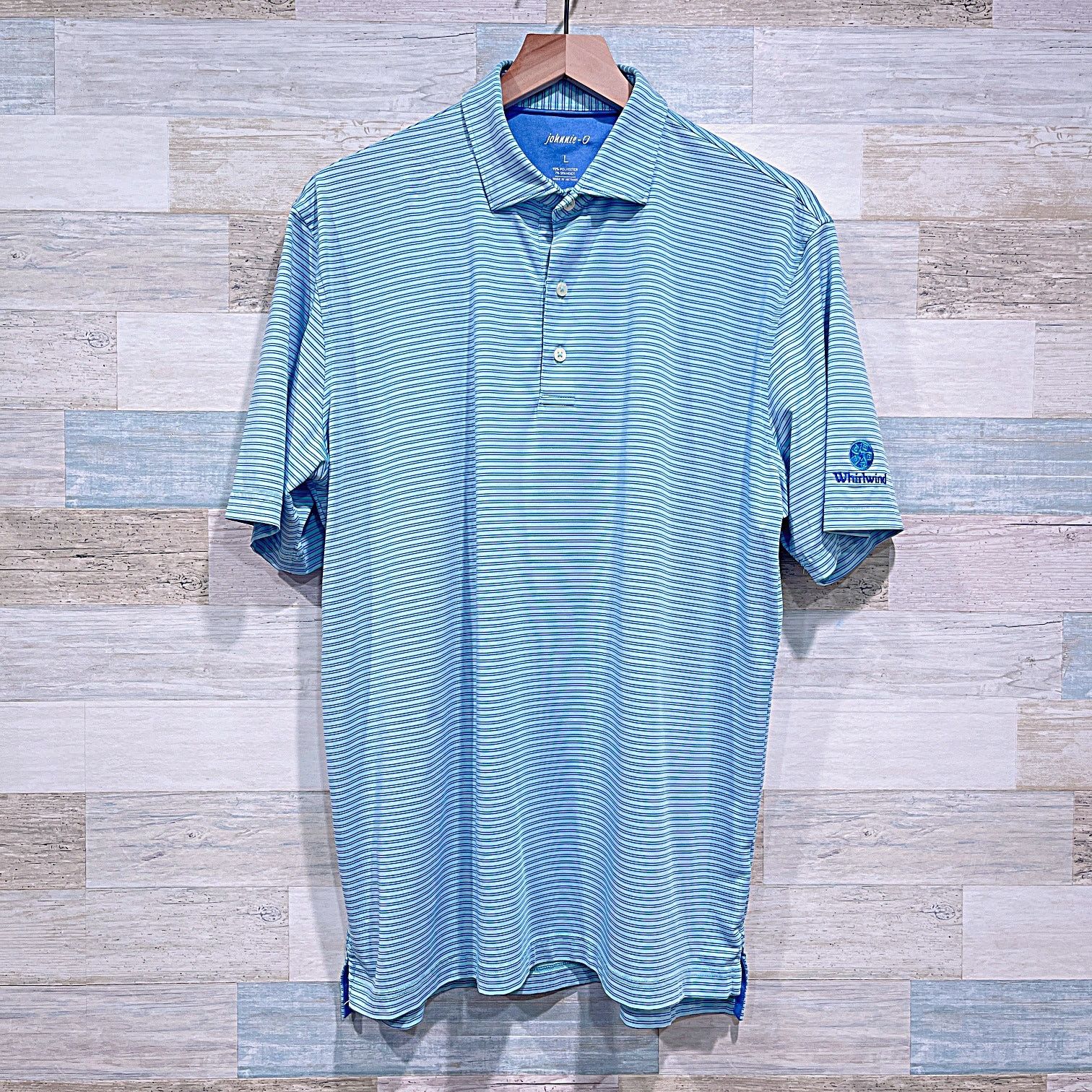 johnnie-O JOHNNIE O Striped Golf Polo Whirlwind Golf Club Mens Large Size US L / EU 52-54 / 3 - 1 Thumbnail