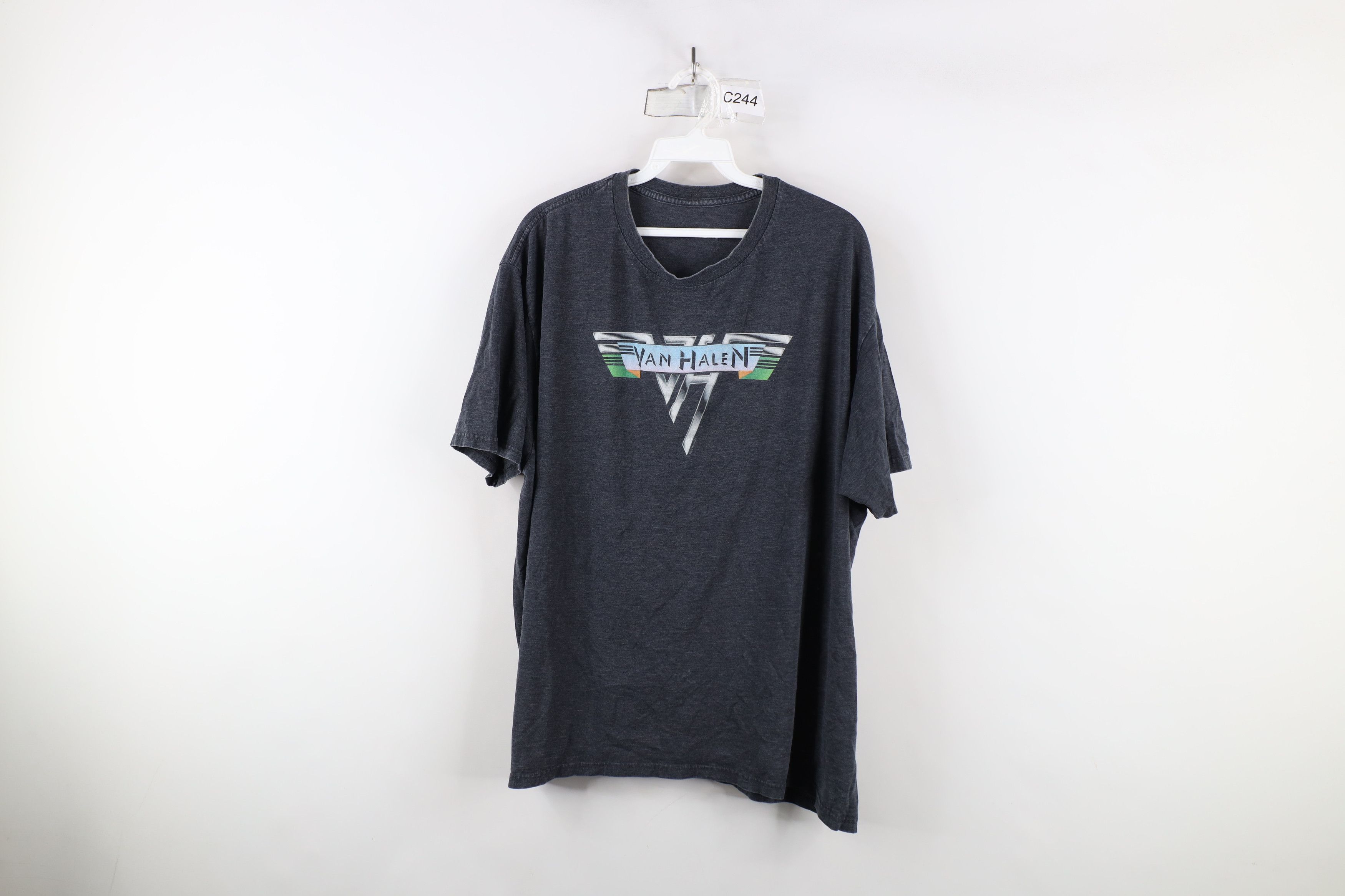 Vintage Retro Y2K Spell Out Van Halen Band Short Sleeve T-Shirt Gray Size US XL / EU 56 / 4 - 1 Thumbnail