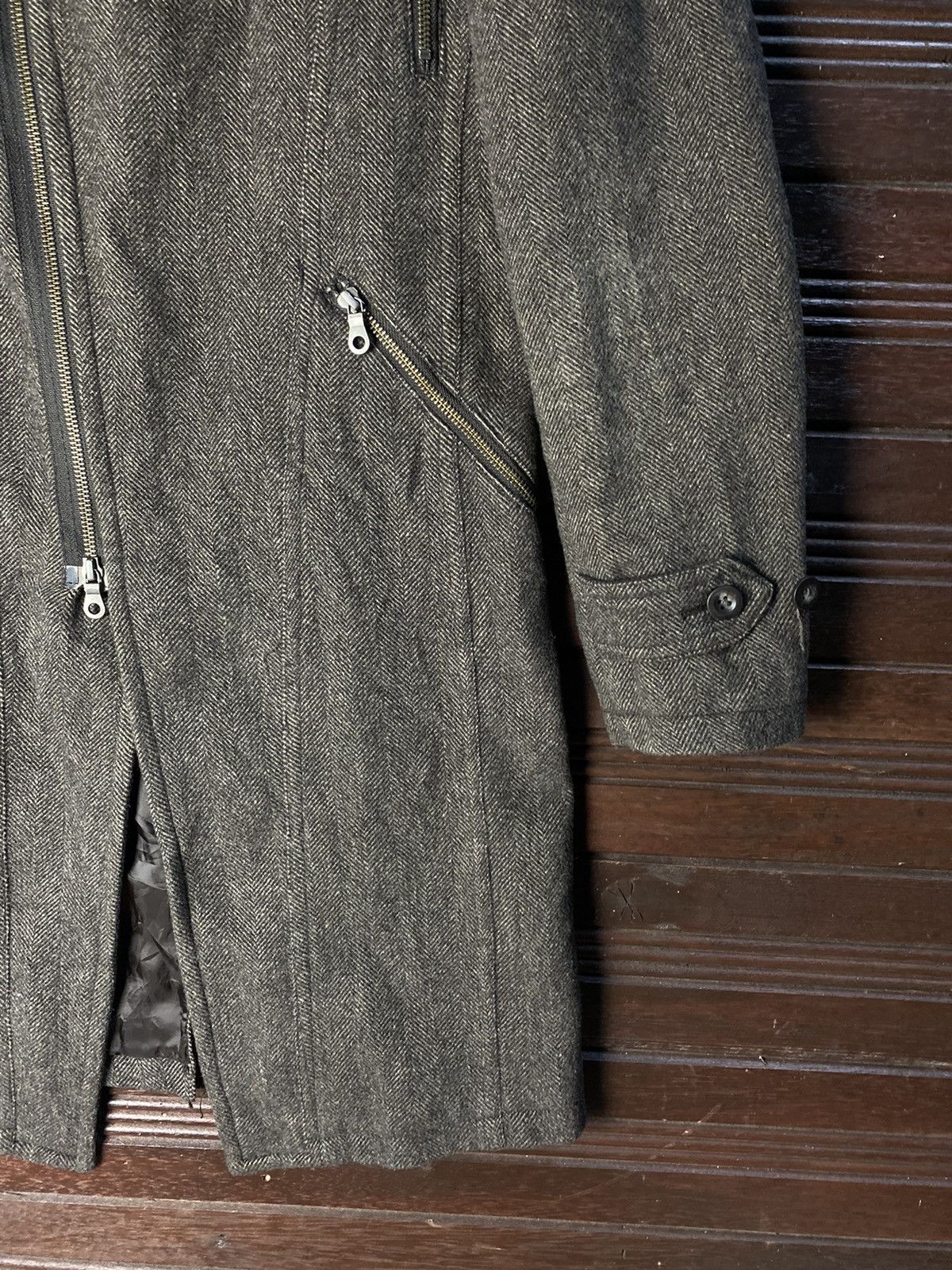 Tornado Mart Tornado Mart Double Zipper Collar Wool Jacket Size US M / EU 48-50 / 2 - 6 Thumbnail