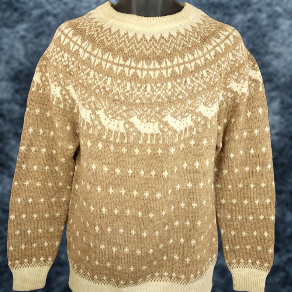 Vintage VINTAGE Reindeer Sweater Mens Size Small 80s Strawbridge & Clothier Fair Isle Christmas Nordic Crewneck Size US S / EU 44-46 / 1 - 1 Thumbnail