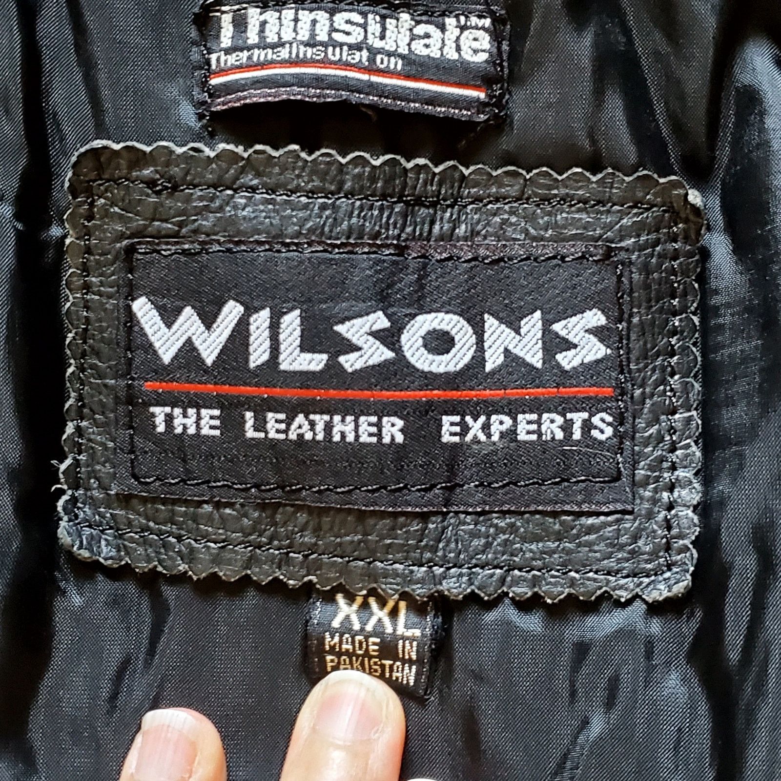 Wilson Wilson 100% Leather Jacket Men Black Lined Full Zip XXL Size US XXL / EU 58 / 5 - 8 Thumbnail