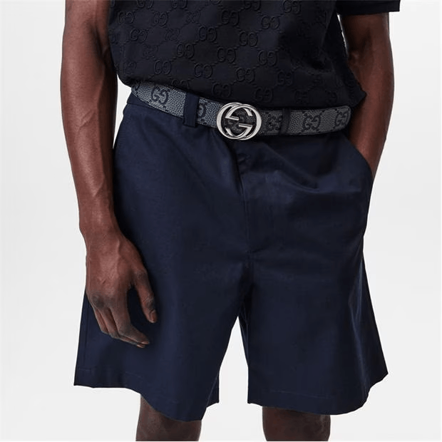 Gucci Men'S Interlocking Gg Leather Belt Size 38 - 2 Thumbnail