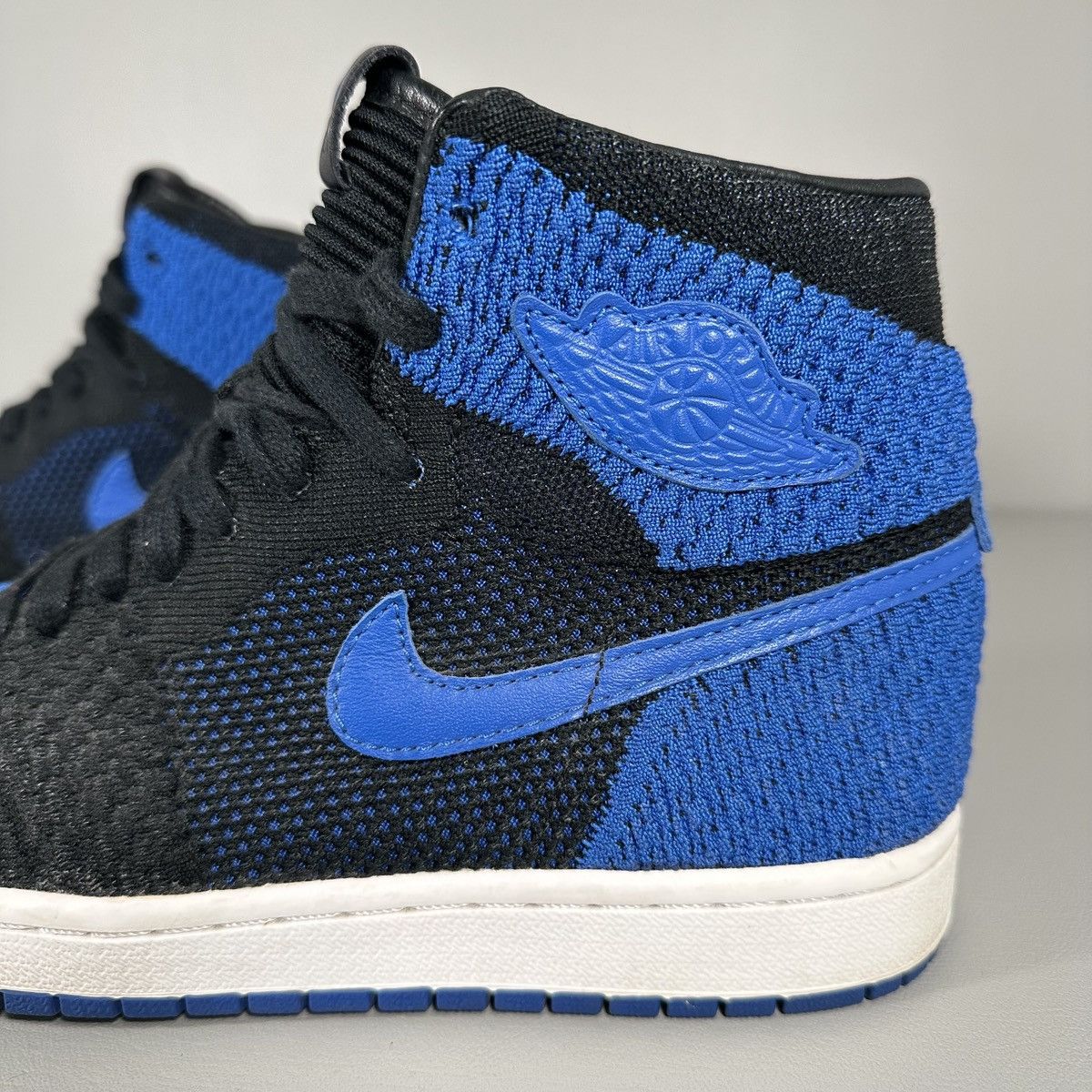 Nike Nike Air Jordan 1 Retro Hi Flyknit Black Game Royal Sneakers Size US 8 / EU 41 - 2 Thumbnail