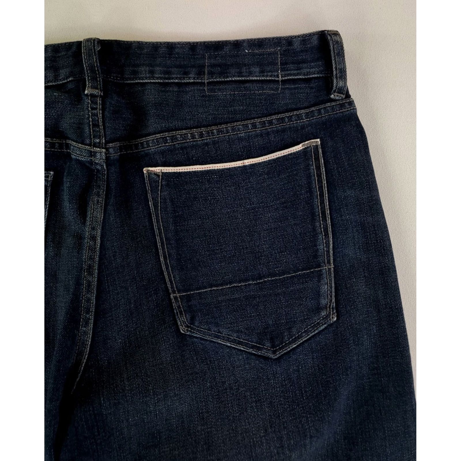 Banana Republic Banana Republic Jeans Selvedge Japanese Kaihara Slim Mens 31x30 32x29.5 Actual Blue Straight Jeans Mens Size US 31 - 5 Thumbnail