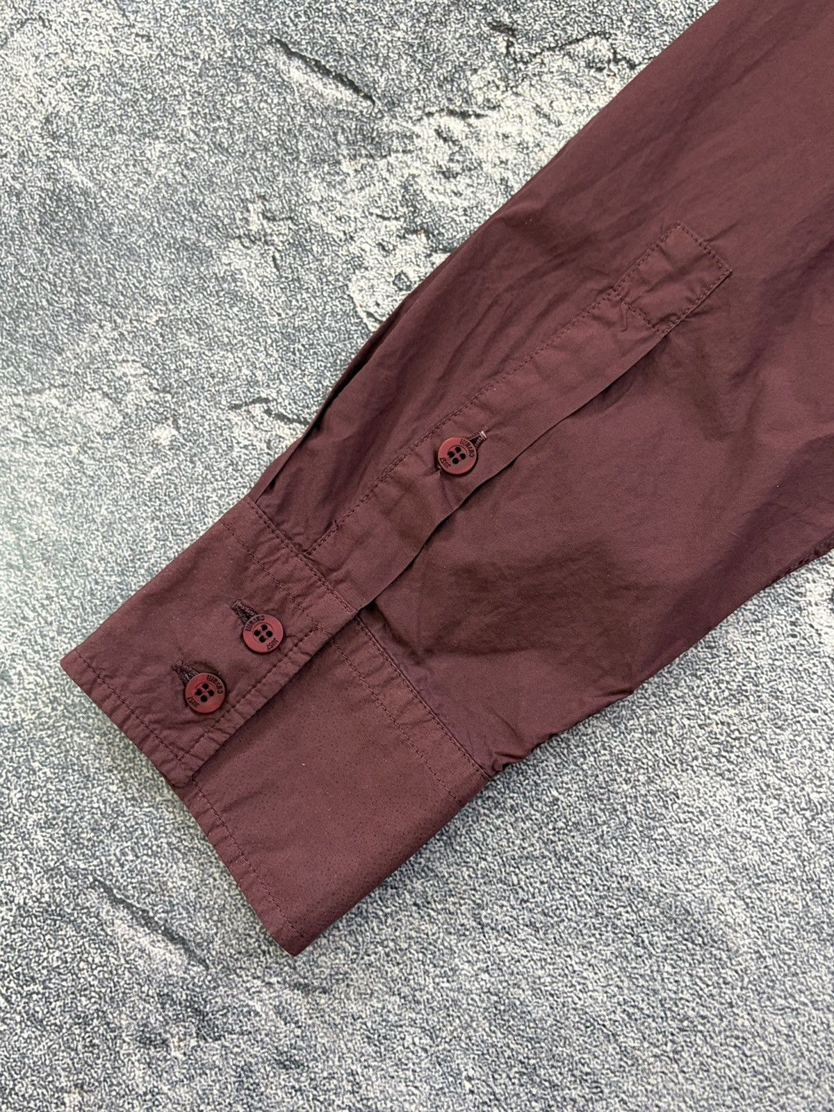 Just Cavalli Just Cavalli Archive Burgundy Pleated Shirt Italy IT 52 Size US L / EU 52-54 / 3 - 10 Thumbnail