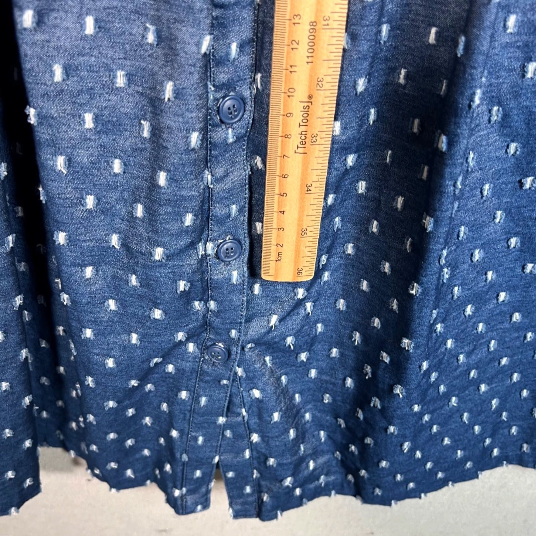 Vintage Eva Mendes Dress Womens Size 0 Blue Sleeveless Collared Button-Front Midi Fit & Flare Cotton Blend Vintage/Used Women’s Dress Size XS / US 0-2 / IT 36-38 - 7 Thumbnail