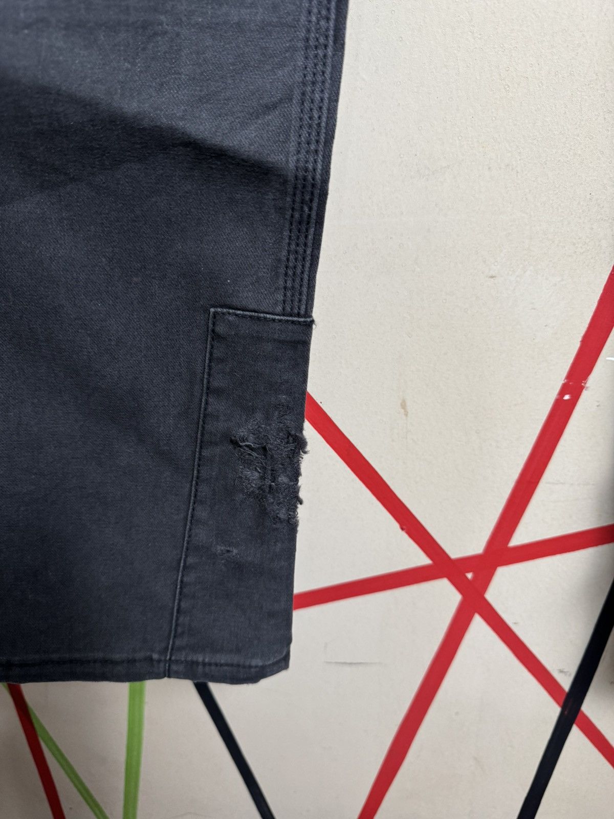 Japanese Brand Branch Distressed denim buckle back Size US 31 - 6 Thumbnail