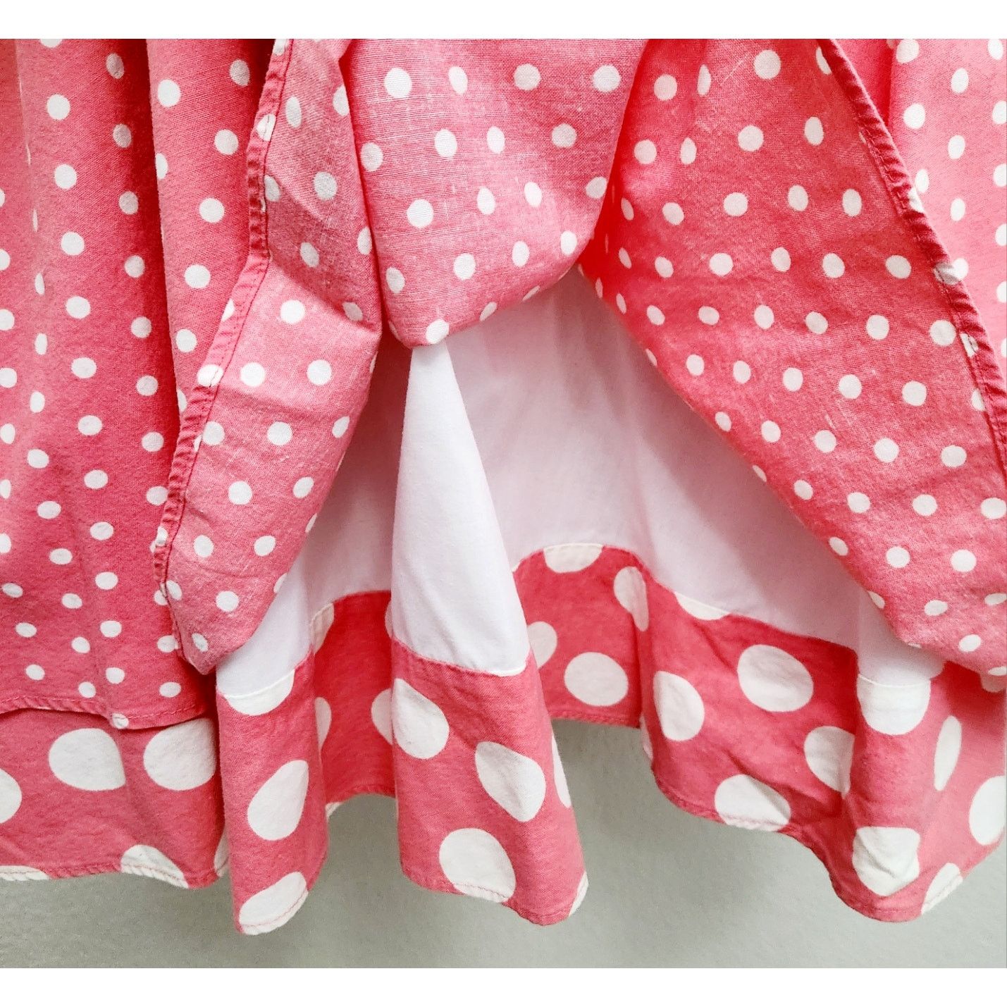 Other Rare Editions Orange White Polka Dot Midi Dress 16 Girls Size S / US 4 / IT 40 - 2 Thumbnail