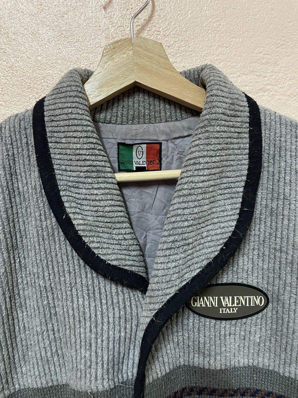 Designer × Gianni Valentino × Valentino Vintage GIANNI VALENTINO ITALY Navajo Aztec Knitwear Jacket Size US M / EU 48-50 / 2 - 8 Thumbnail
