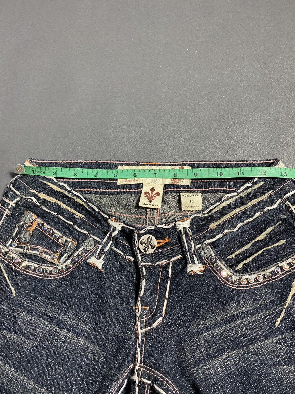Vintage VTG Y2K 2000s Laguna Beach Jean Co Low Waist USA Made Jeans Size 25" / US 0 / IT 36 - 13 Thumbnail