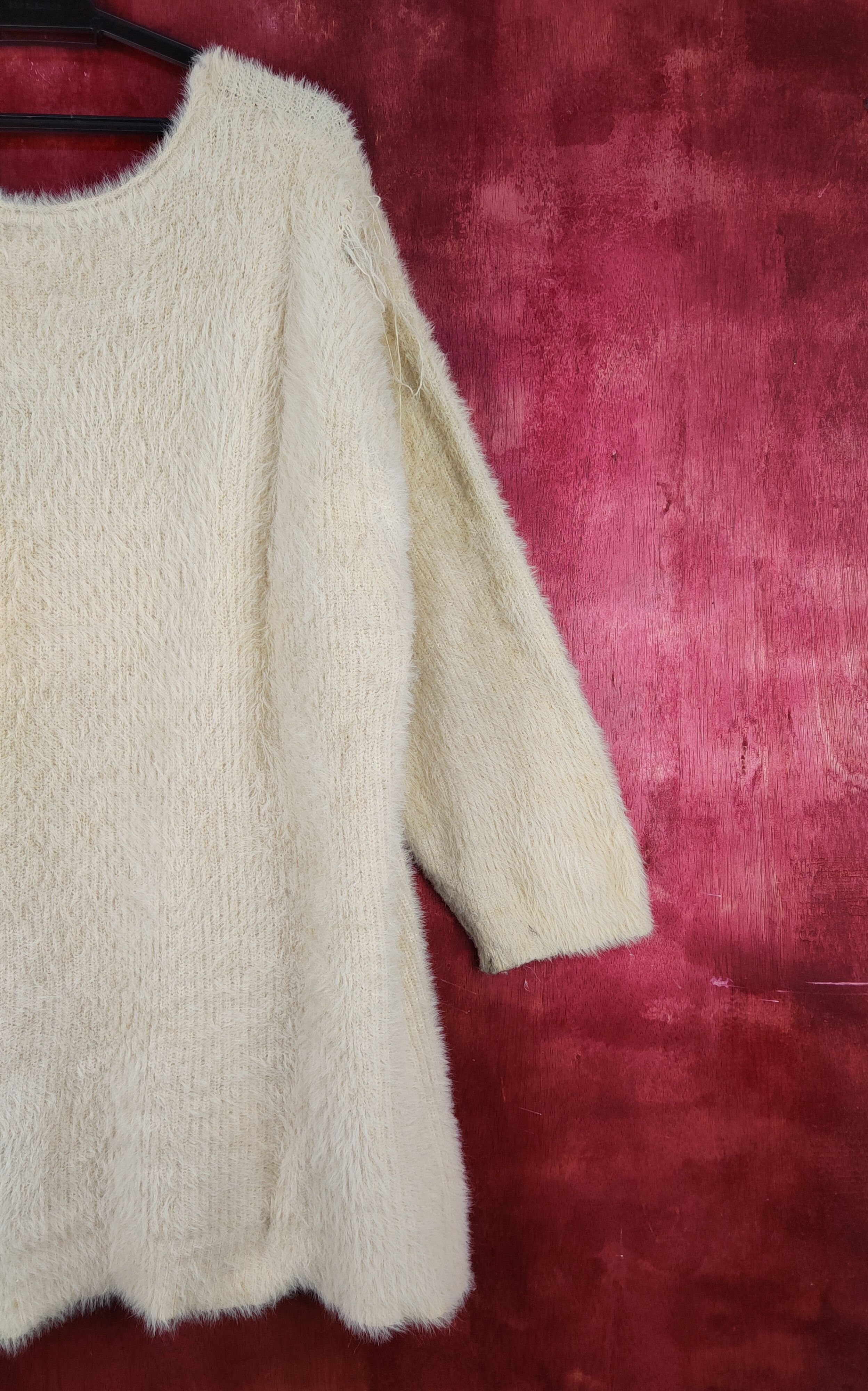 Japanese Brand Ryu Ryu Beige Shag Shaggy Fur Mohair Knitwear #S2071 Size M / US 6-8 / IT 42-44 - 10 Thumbnail