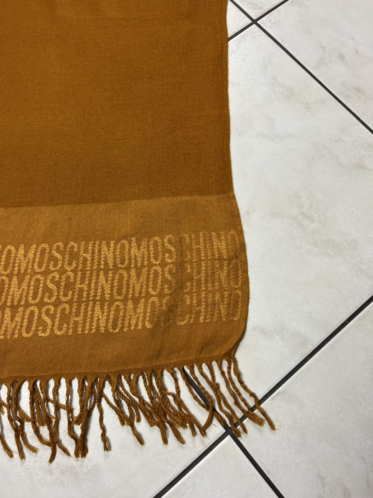 Moschino × Vintage Vintage Moschino wool silk scarf with logo monogram luxury Size ONE SIZE - 4 Thumbnail