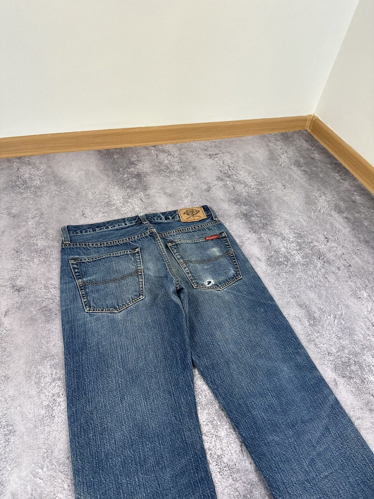 Dickies Vintage Dickies Stone Washed Trashed Denim USA Work Jeans Size US 32 / EU 48 - 4 Thumbnail