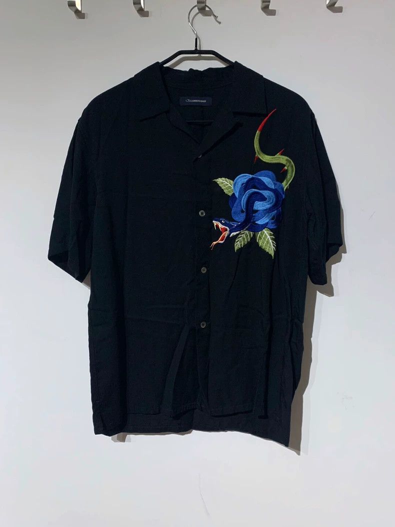Undercover undercover Rose Snake Embroidered Short Sleeve Shirt 2502-N Size US L / EU 52-54 / 3 - 1 Thumbnail