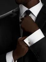 David Yurman o1w1db10426 C0F517 /Size 8 /Knot Cufflinks in Silver/Golden Size ONE SIZE - 2 Thumbnail