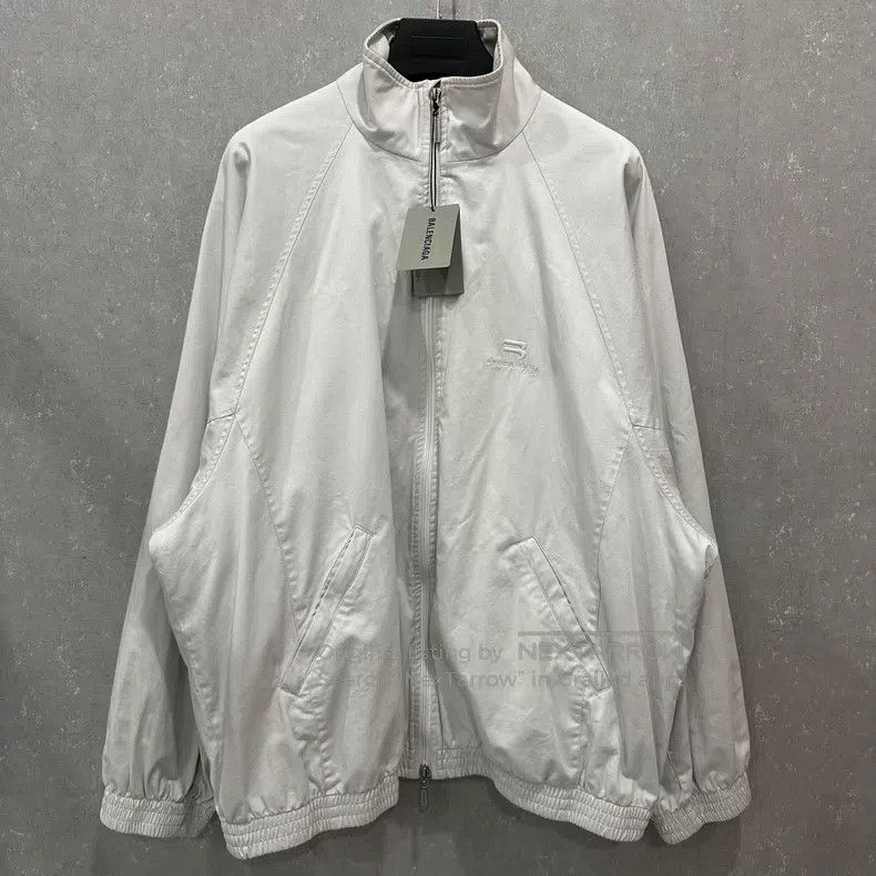 Balenciaga Balenciaga White 3B Embroidered Cotton Jacket Size US M / EU 48-50 / 2 - 3 Thumbnail
