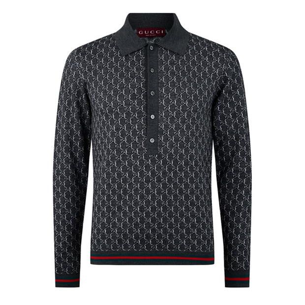 Gucci GUCCI Long Sleeve Knit Polo Shirt Size US S / EU 44-46 / 1 - 1 Thumbnail