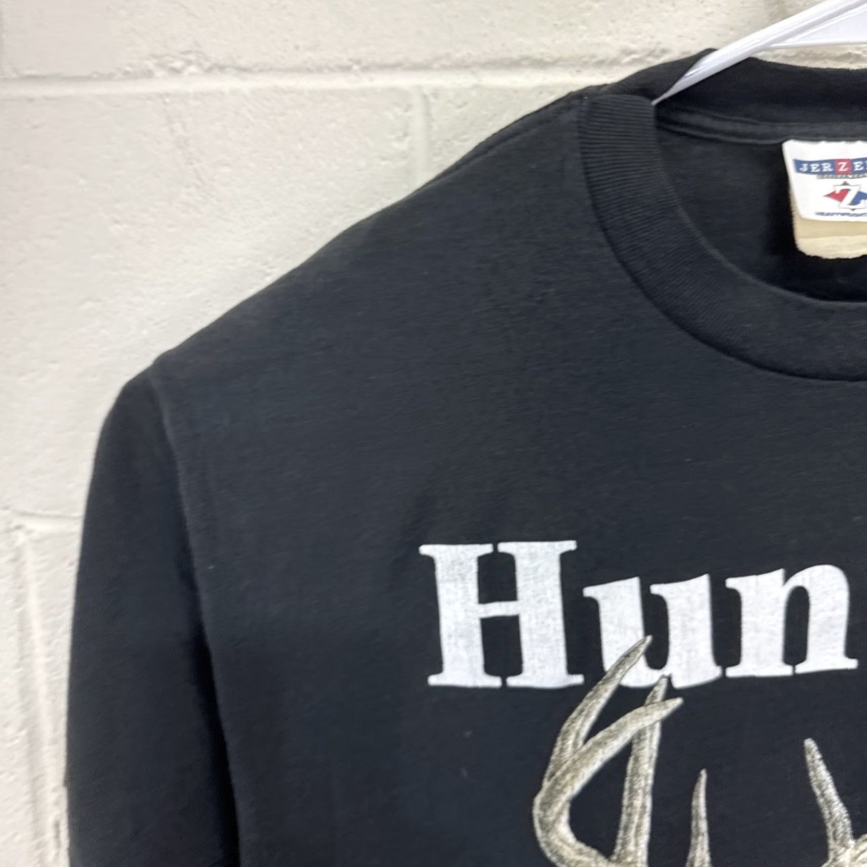 Jerzees VINTAGE Jerzees Deer Hunting Isn’t Everything It’s The Only Thing T Shirt XL Black Crew Neck Short Sleeve Men’s 90s Outdoor Humor Size US XL / EU 56 / 4 - 5 Thumbnail
