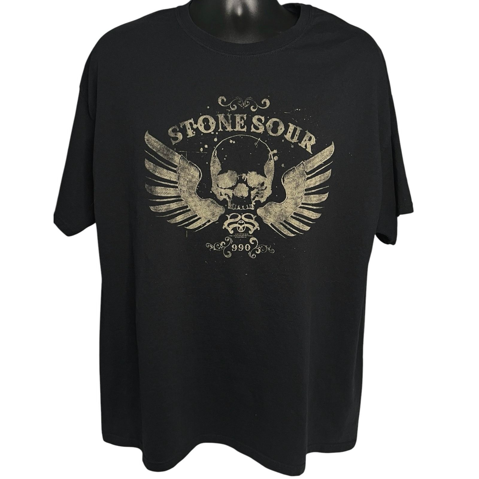 Bravado Vintage 2007 Stone Sour Band Skull Wings T-Shirt 2XL Black Size US XXL / EU 58 / 5 - 1 Thumbnail