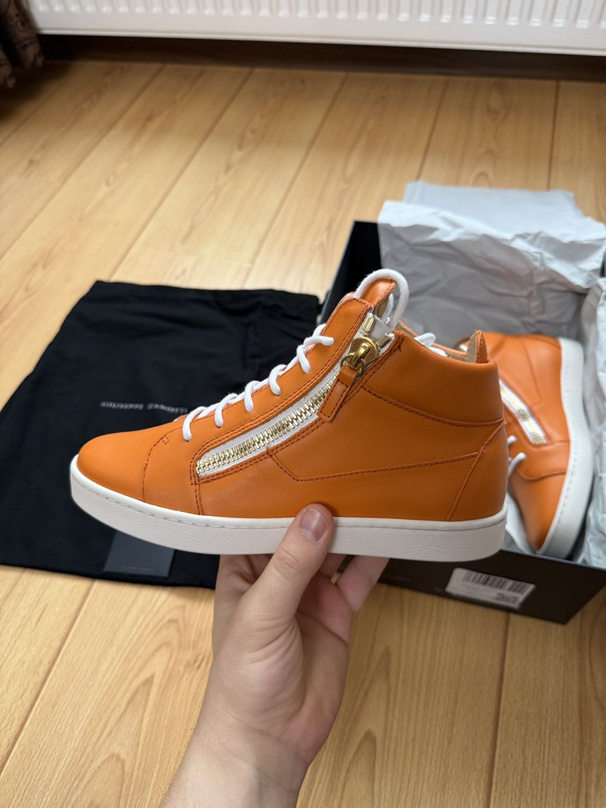 Giuseppe Zanotti Giuseppe Zanotti Brek High Orange Gold Zip BNIB 37 Size US 7 / IT 37 - 2 Thumbnail