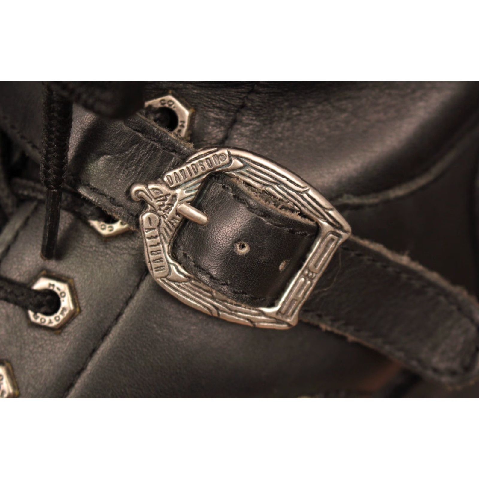 Harley Davidson Harley Davidson Boots Mens 1990s Biker Leather Black Sz 11 Motorcycle 90s Vintage Condition Excellent Size US 11 / EU 44 - 7 Thumbnail