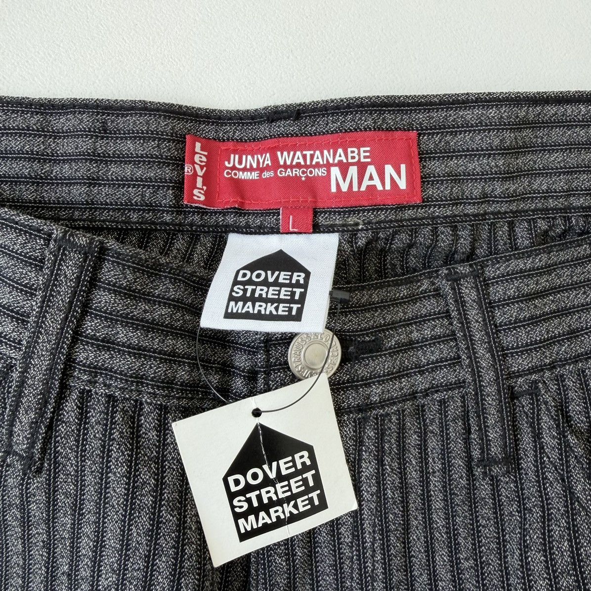 Comme des Garcons AD / AW 05 Gray Pinstripe Wool Pants Size US 32 / EU 48 - 4 Thumbnail
