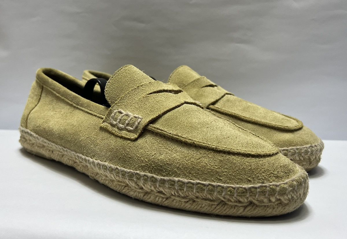 image of Loewe - Suede Loafer Espadrilles in Tan, Men's (Size 9)