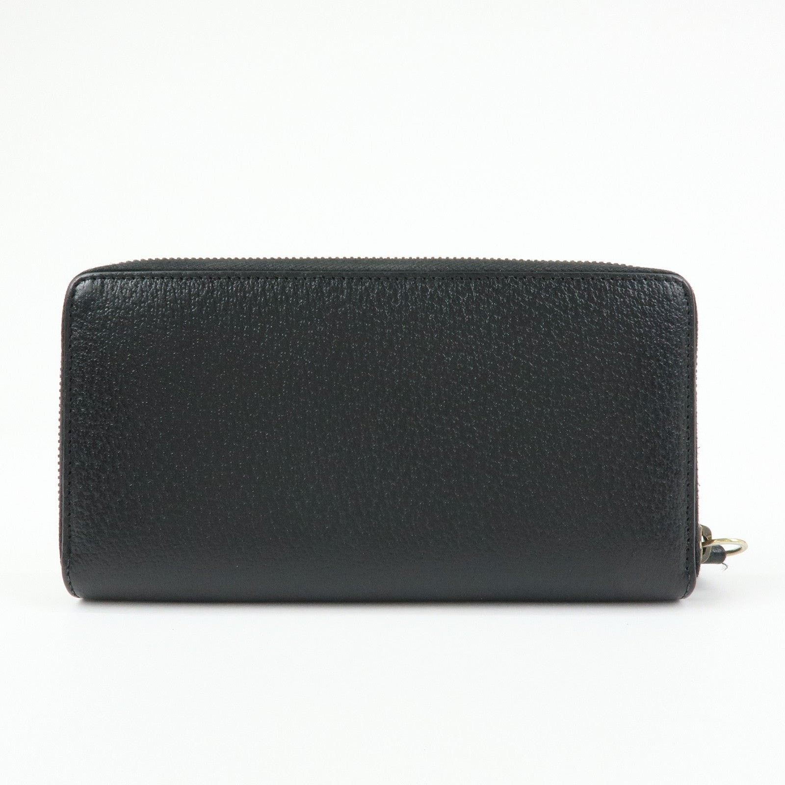 Gucci Gucci Animalier Bee Zip-Around Wallet Calfskin Black Size ONE SIZE - 2 Thumbnail