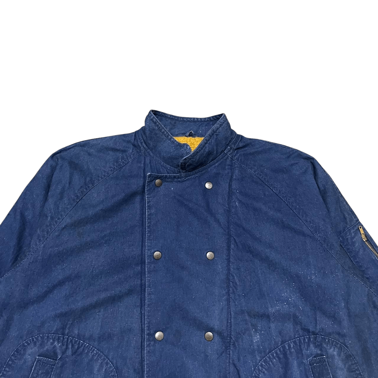 Issey Miyake Vintage Issey Miyake Inspired Indigo Bomber Jacket Size US M / EU 48-50 / 2 - 2 Thumbnail