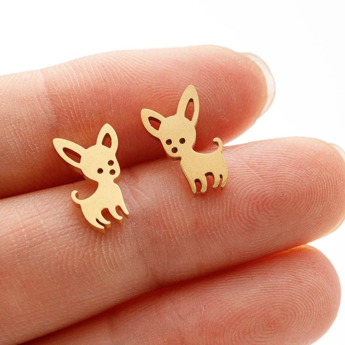 Jewelry Chihuahua Mini Stud Earrings Charm Earring Gift Size ONE SIZE - 1 Thumbnail