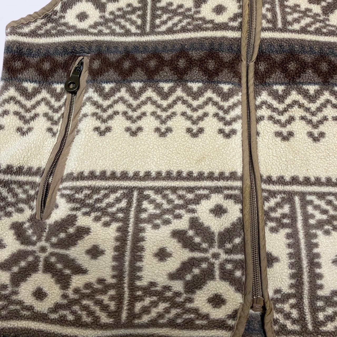 Woolrich Woolen Mills Woolrich snowflake beige and brown pattern fleece vest Size US M / EU 48-50 / 2 - 2 Thumbnail