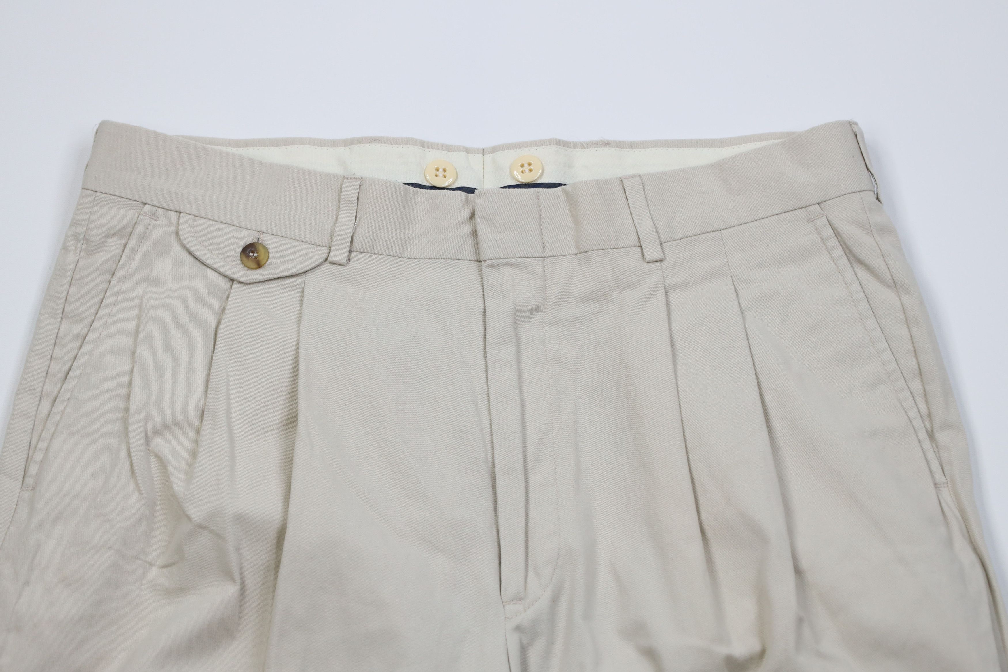 Eddie Bauer Vintage 90s Eddie Bauer Pleated Straight Leg Chino Pants USA Size US 34 / EU 50 - 2 Thumbnail