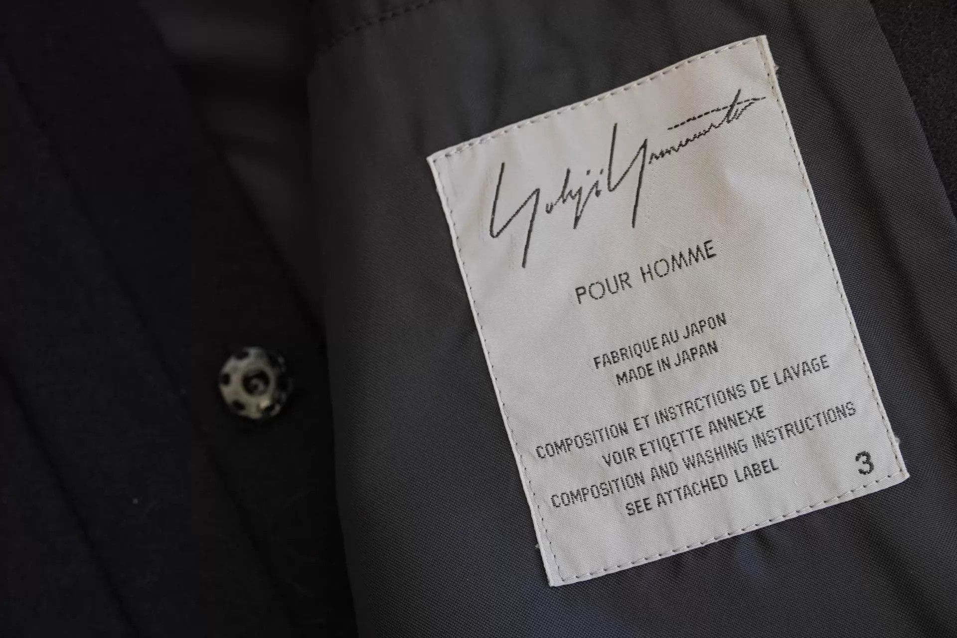 Yohji Yamamoto Yohji Yamamoto 00AW Press-Stud Stand Collar Wool Jacket Size US L / EU 52-54 / 3 - 5 Thumbnail