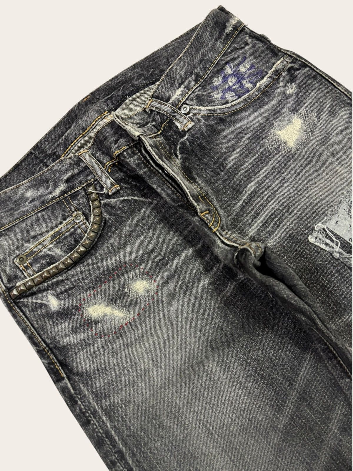 Hysteric Glamour Exclusive🔥 Hysteric Glamour x Destroy All Monsters Jeans Size US 30 / EU 46 - 5 Thumbnail