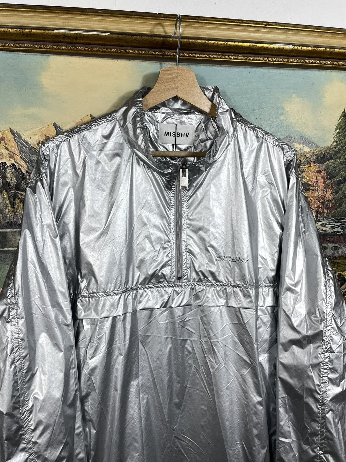 Designer × Misbhv Misbhv silver zip anorak light jacket windbreaker streetwear Size US XS / EU 42 / 0 - 5 Thumbnail