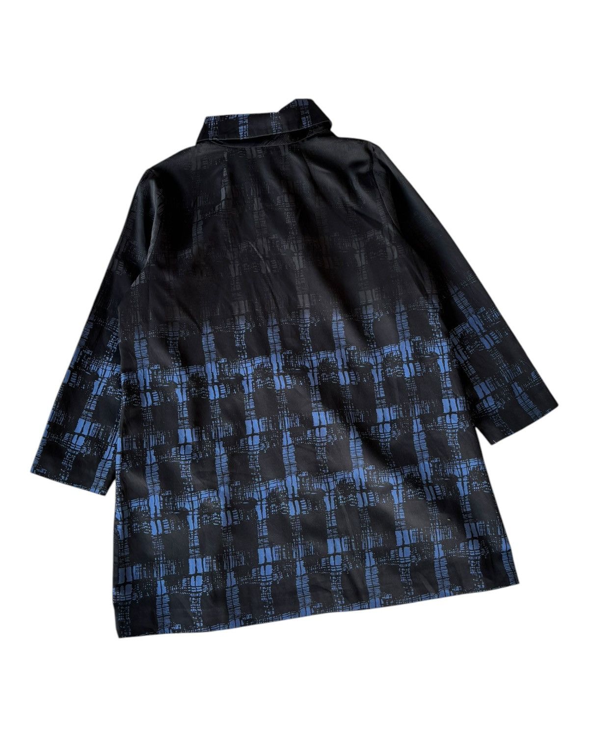 Gaultier Homme Objet × Jean Paul Gaultier 🔥GAULTIER HOMME OBJET ASYMMETRIC ABSTRACT BLUE PATTERN COAT Size US M / EU 48-50 / 2 - 10 Thumbnail