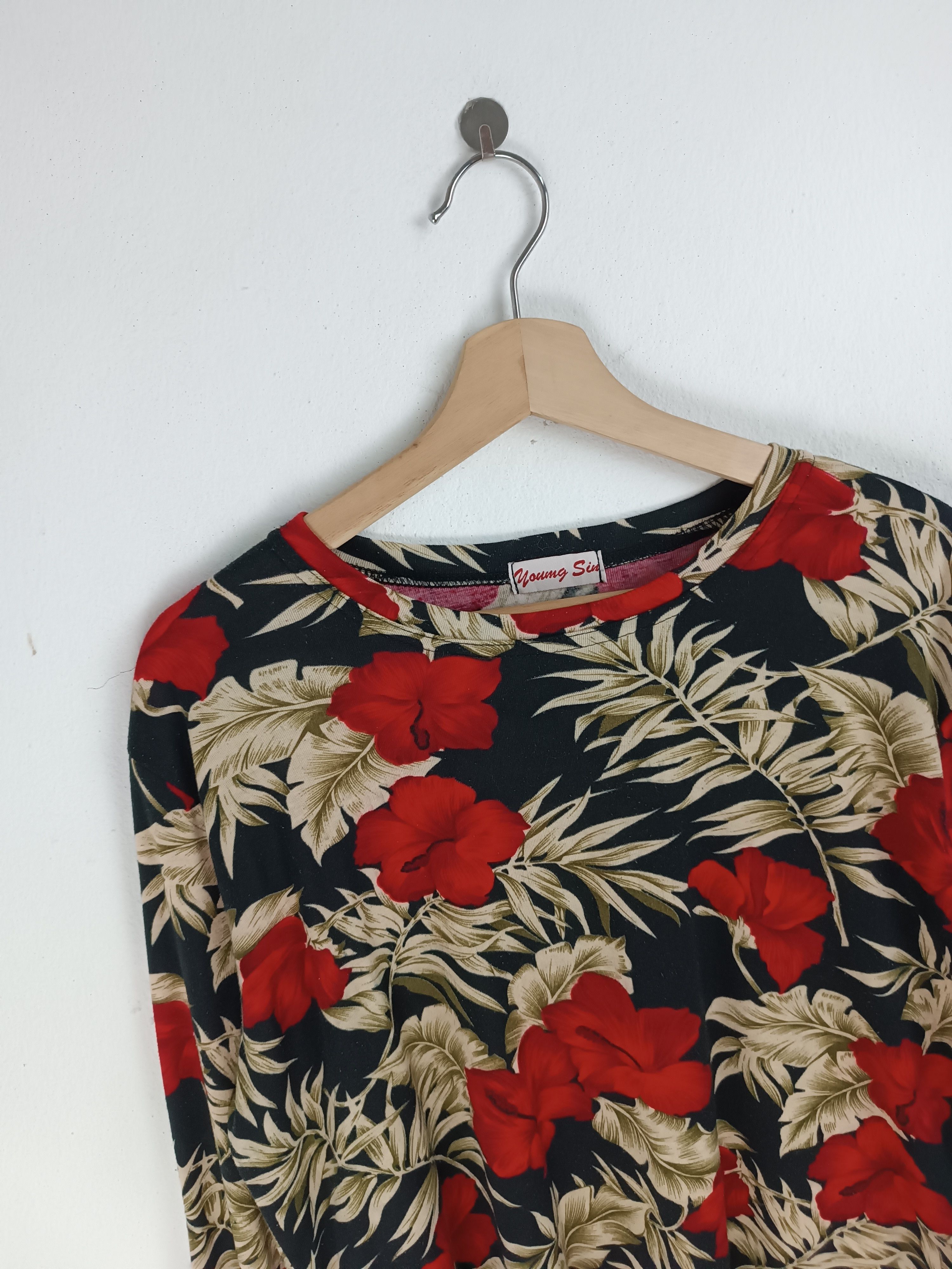 Other VINTAGE FLORAL FLOWER HIBISCUS PUNK ROCK STYLE GRUNGE Size M / US 6-8 / IT 42-44 - 5 Thumbnail