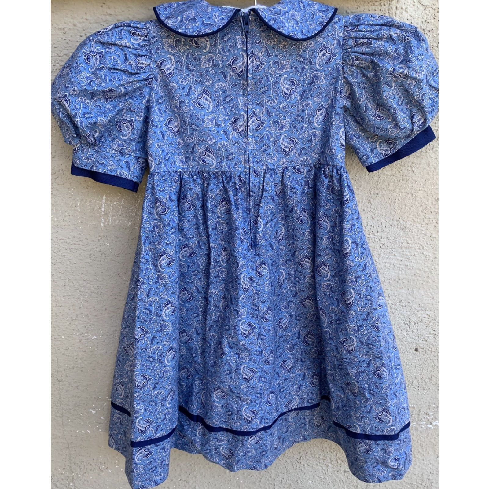 Neiman Marcus VINTAGE Sylvia Whyte For Neiman Marcus Dress Floral Paisley Puffy Sleeves Size 4 Girls Size ONE SIZE - 2 Thumbnail