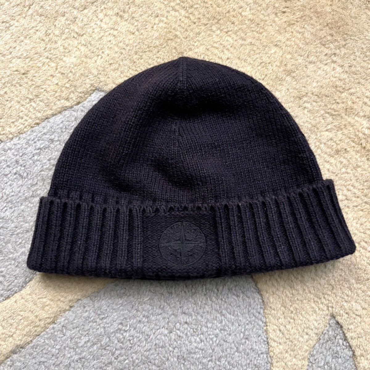 Stone Island Stone Island Beanie Black Logo Size ONE SIZE - 1 Thumbnail