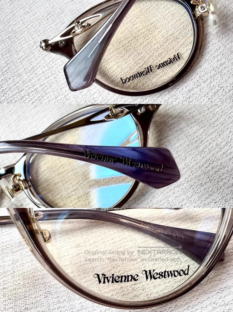 Vivienne Westwood Vivienne Westwood Gray Cat-eyed Saturn Eyeglass Frames Size ONE SIZE - 4 Thumbnail