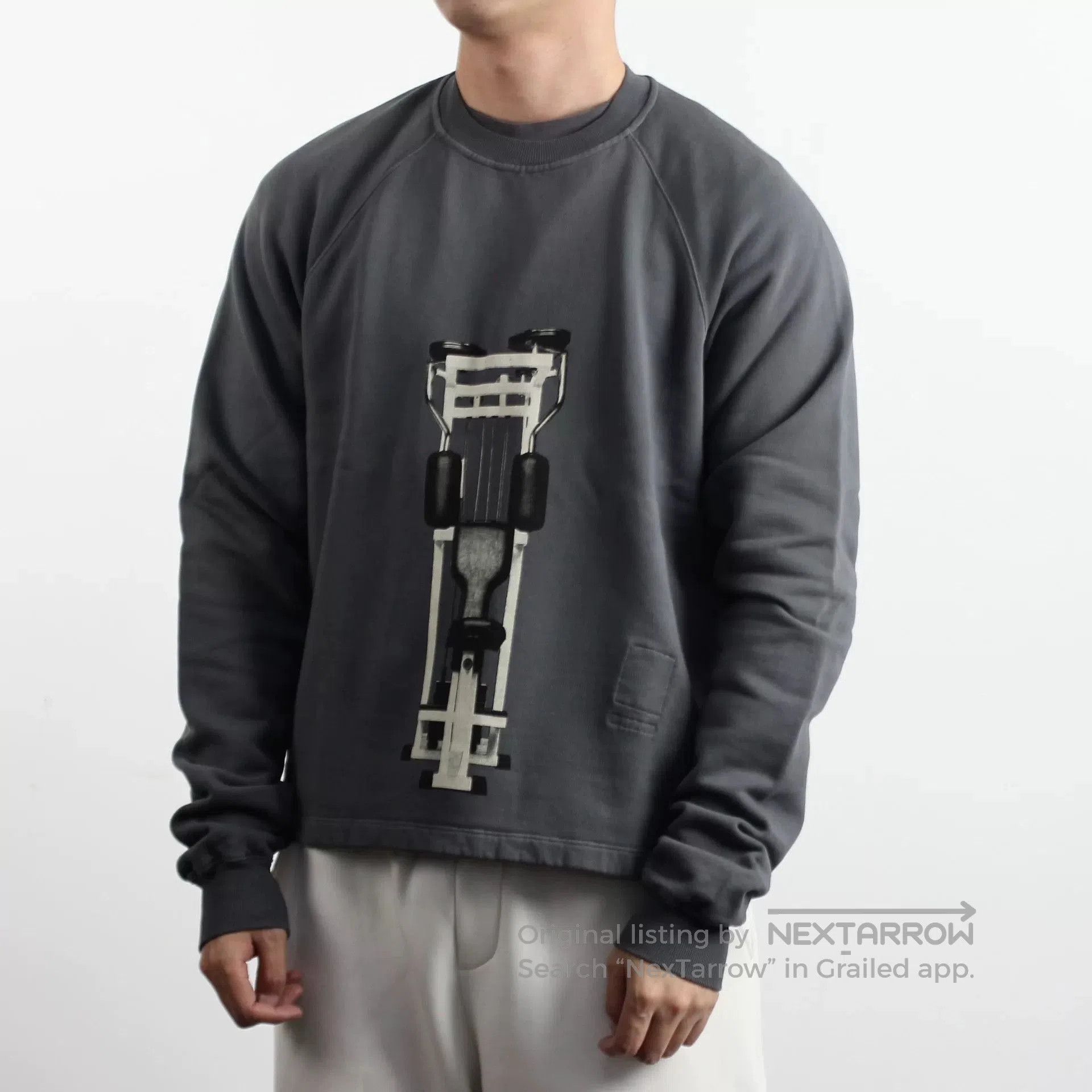 Rick Owens rick owens butterfly print sweatshirt in gray. Size US M / EU 48-50 / 2 - 8 Thumbnail