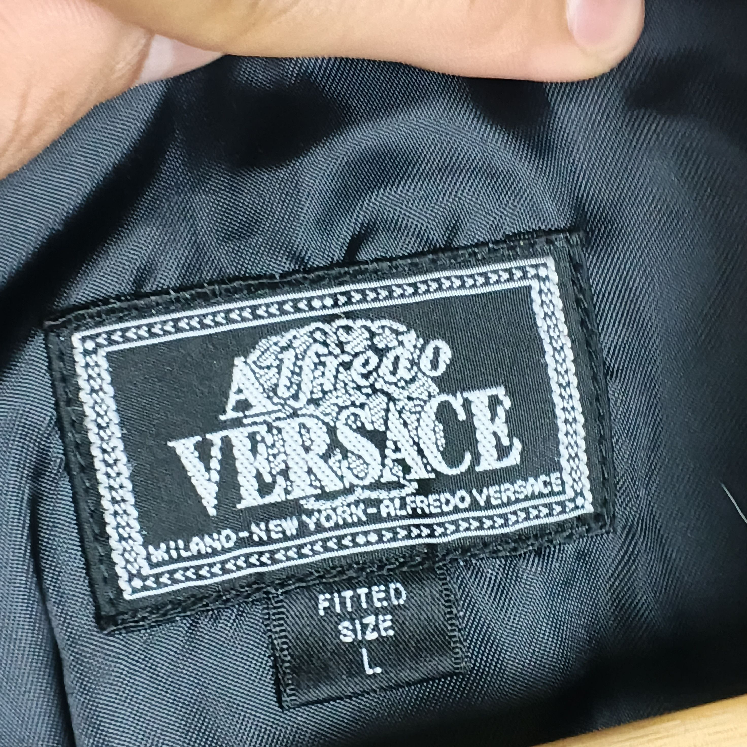 Versace RARE Vintage 90s Alfredo Versace Designer Wool Coat Size US L / EU 52-54 / 3 - 7 Thumbnail